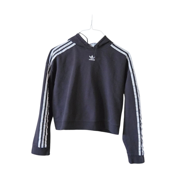 Adidas Black Hoodie with White Logo - Picture 1 of 5